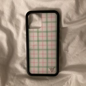 Wildflower iPhone 12 mini case plaid
